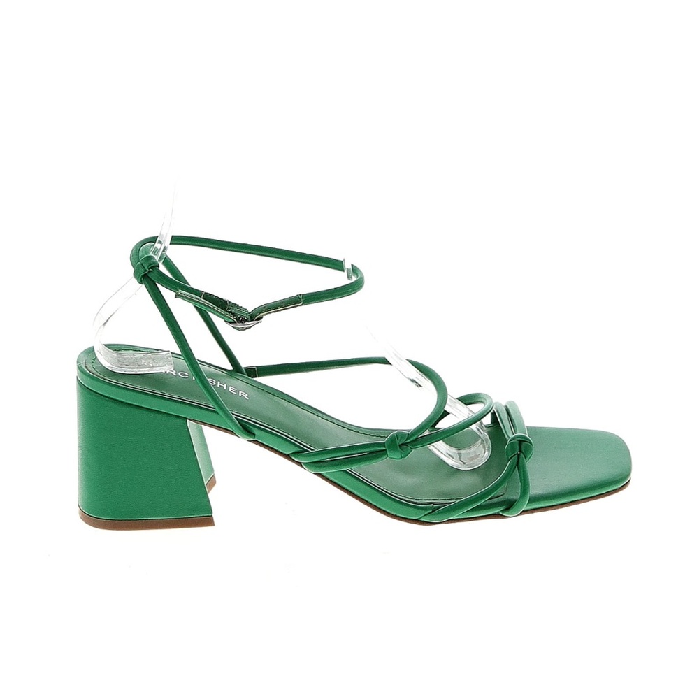 Green strappy sandals